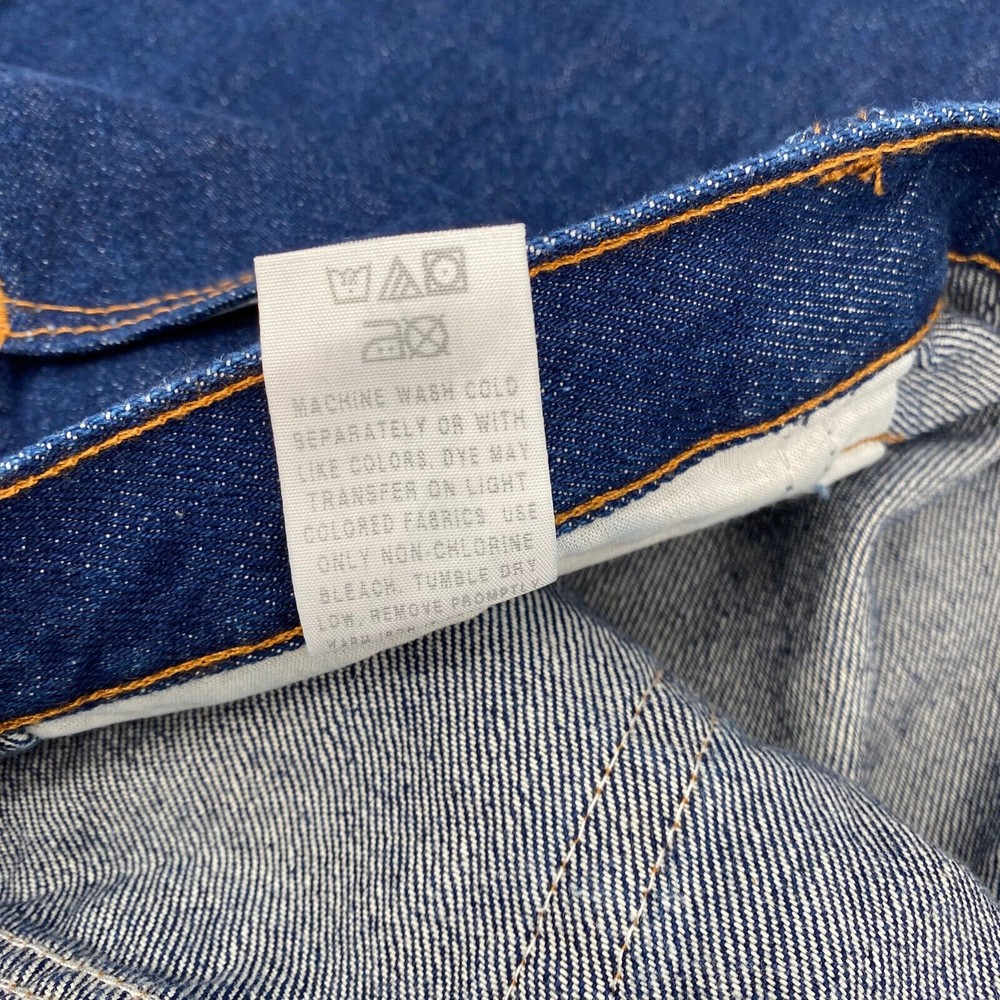 Red Kap Mens Jeans Straight Leg Dark Wash Cotton Workwear Five Pocket Size 50x32 - Picture 7 of 7